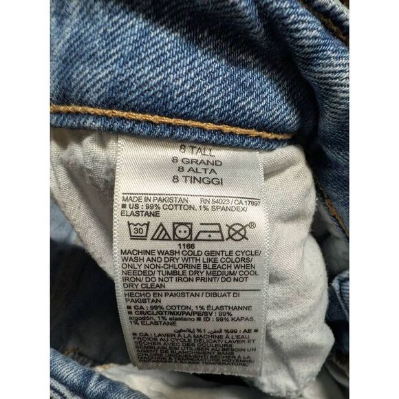 Old Navy High-Waisted O.G. Straight Ripped Tall Women's 8 - Picture 3 of 7